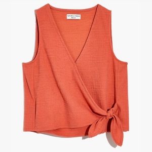 NWOT Madewell Wrap-Tie Tank Top